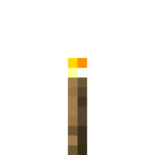 Invicon Torch.png: Inventory sprite for Torch in Minecraft as shown in-game linking to Torch with description: Torch