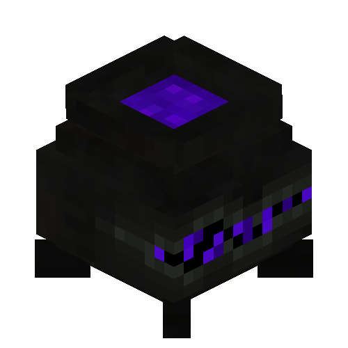 Invicon Void Crucible.png: Inventory sprite for Void Crucible in Minecraft as shown in-game with description: Void Crucible