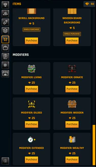 Modifiers in the Shop