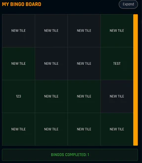Bingo board (example)